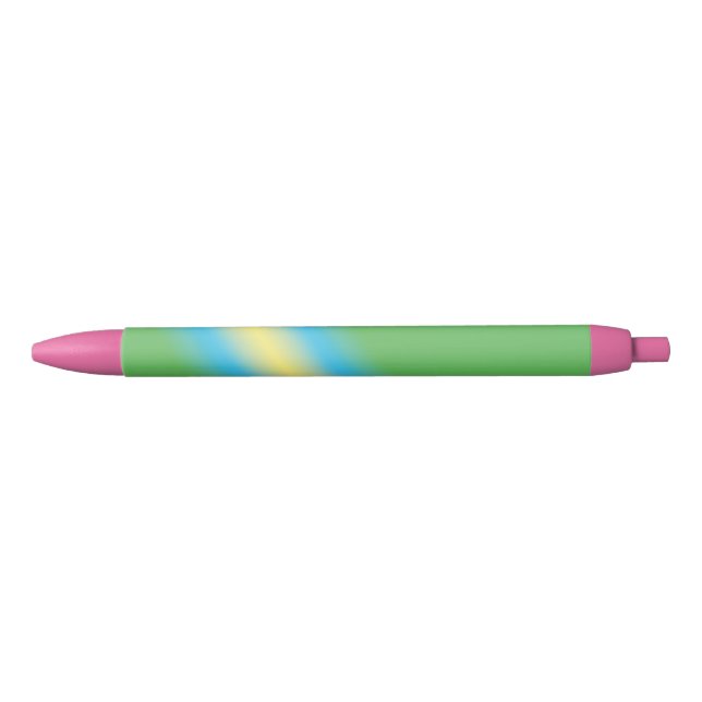 Stylo Noir Vert avec tuyau jaune (Devant)