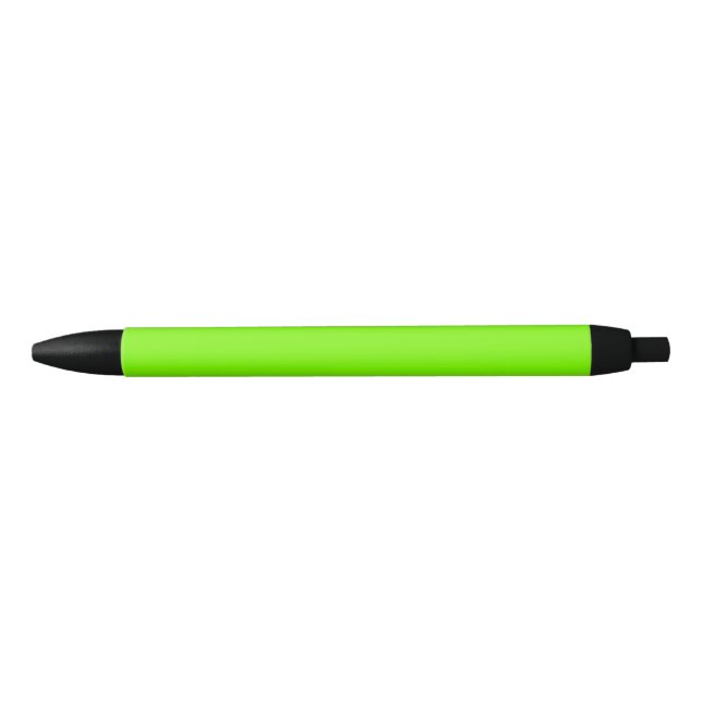 Stylo Noir Vert pelouse couleur uni (Devant)