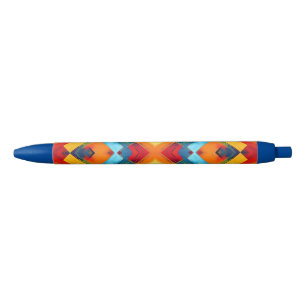 Stylo Noir Vibes vintages Dans Les Couleurs : Formes Géométri