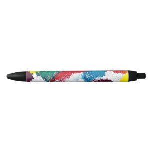 Stylo Noir Vibrant coloré Cravates multicolores