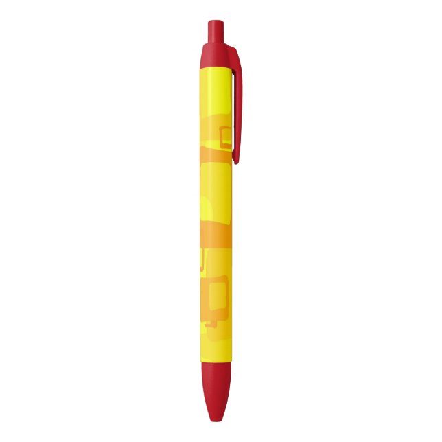Stylo Noir Vibrant Sunshine Flow – Formes d'art abstrait mode (Bas (Vertical))