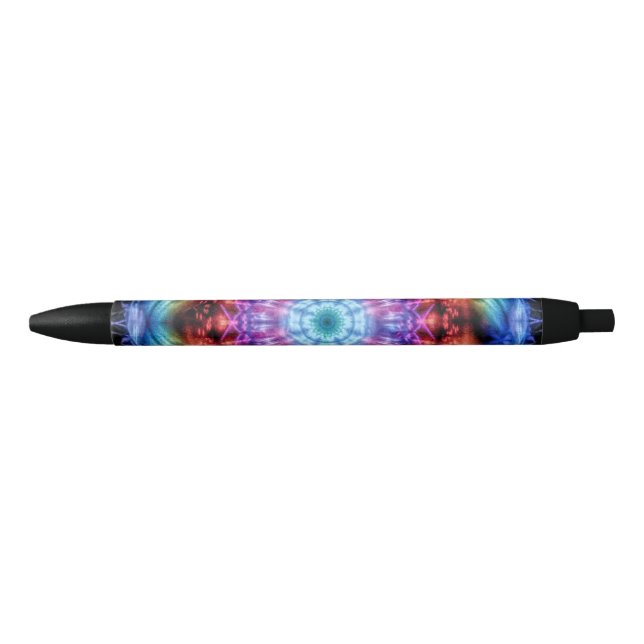 Stylo Noir Vibrant Tie Dye Kaleidoscope Rainbow Mandala (Devant)