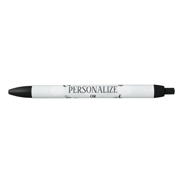 Stylo Noir Vierge personnalisable - Créez votre propre (Devant)
