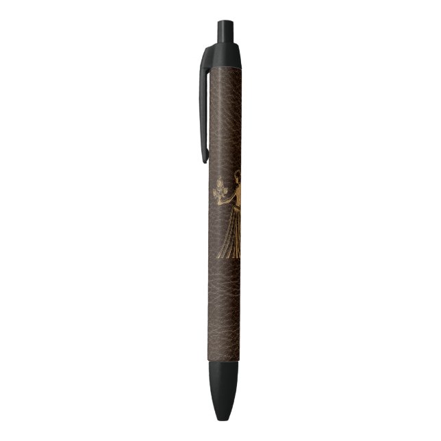 Stylo Noir Vierge simili cuir (Haut (Vertical))