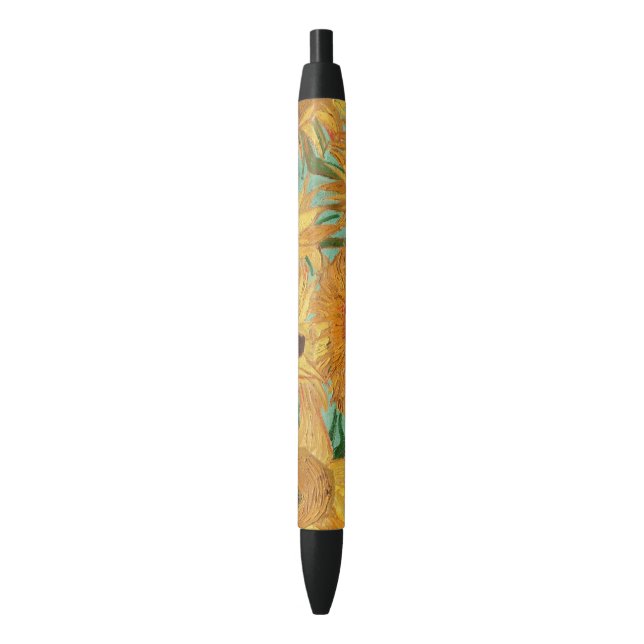 Stylo Noir Vincent Van Gogh Douze Tournesols Dans Un Vase (devant Vertical)