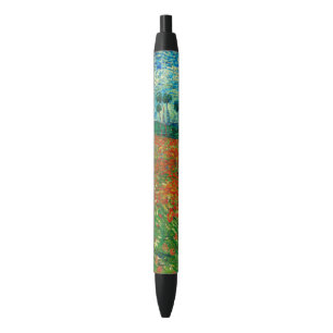 Stylo Noir Vincent Van Gogh Poppy Field Floral Art Vintage