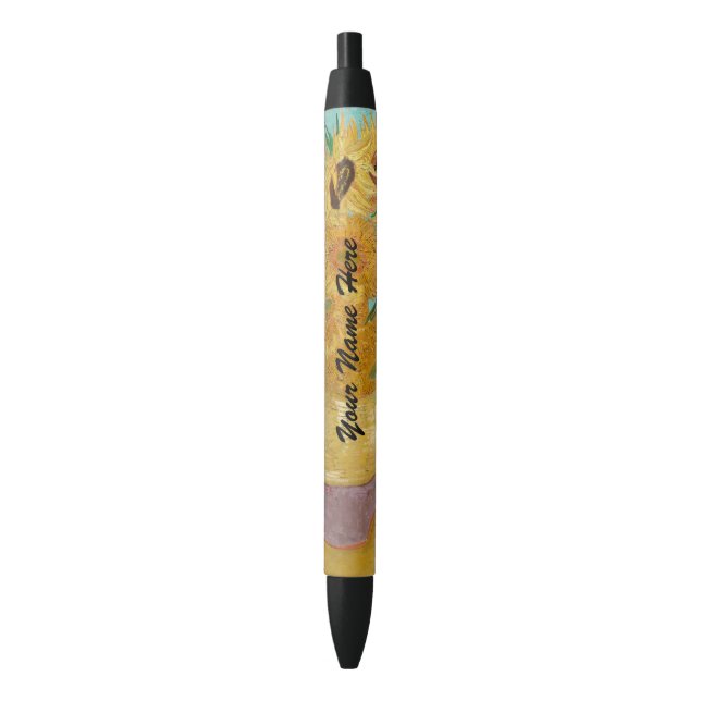 Stylo Noir Vincent Van Gogh - Vase avec douze tournesols (devant Vertical)