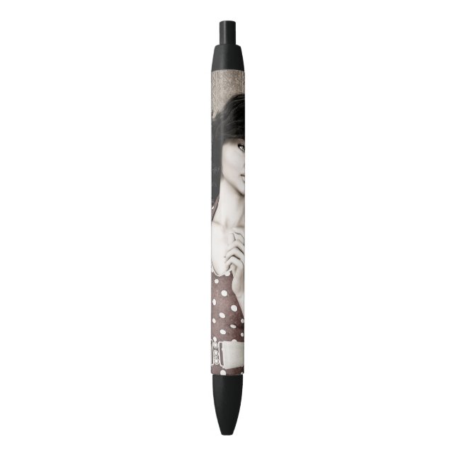 Stylo Noir Vintage femme (devant Vertical)