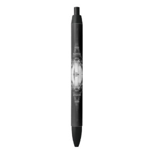 Stylo Noir Vintage Paris Fontains Tour Eiffel nuit Dart Boa