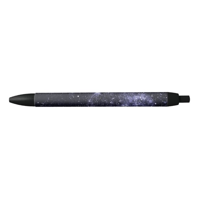 Stylo Noir Violet violet noir galaxie abstraite (Devant)