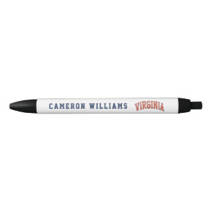 Stylo Noir Virginia Wordmark en détresse