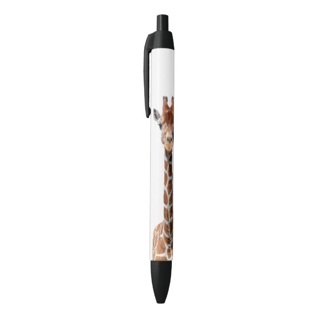 Stylo Noir Visage mignon de girafe (Haut (Vertical))