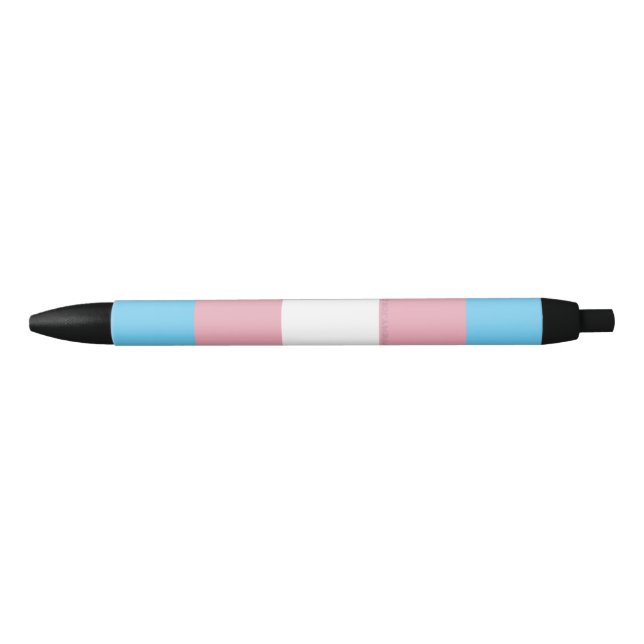 Stylo Noir Visibilité du drapeau de fierté transgenre de Slip (Devant)
