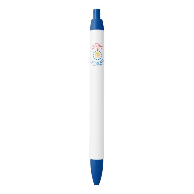 Stylo Noir Vivre en Géorgie (devant Vertical)