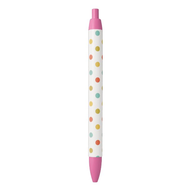 Stylo Noir Voir les Pois des points (devant Vertical)