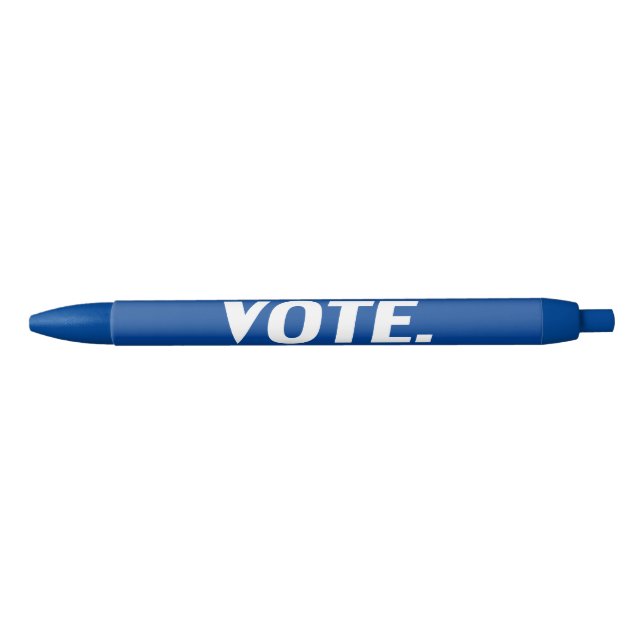 Stylo Noir "vote" - bleu blanc (Devant)
