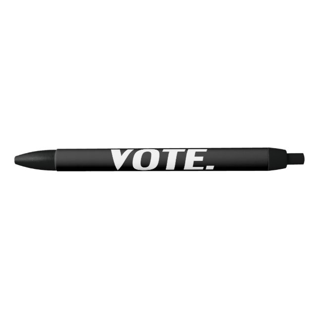 Stylo Noir "vote" - noir blanc (Devant)