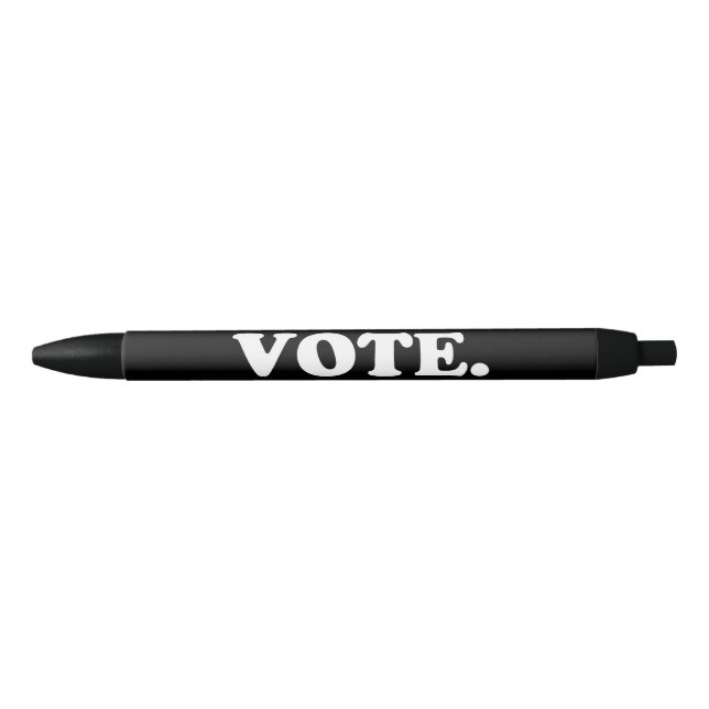 Stylo Noir "vote" - noir blanc (Devant)