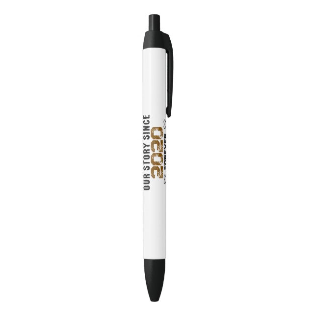Stylo Noir Vous + Moi Notre Histoire Relation Personnalisable (Bas (Vertical))