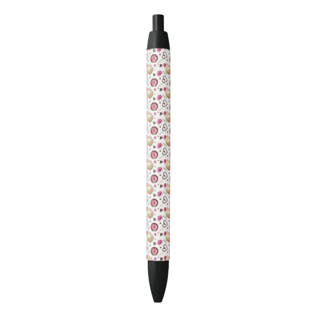 Stylo Noir Watercolor cupcakes (devant Vertical)