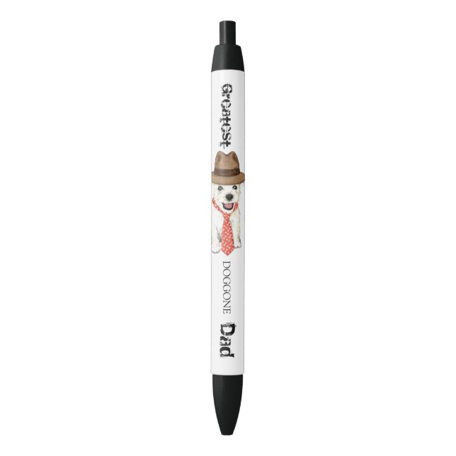 Stylo Noir Westie Papa (devant Vertical)