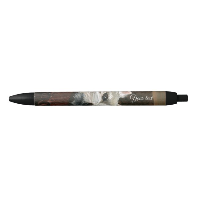 Stylo Noir Westie sur canapé (Devant)