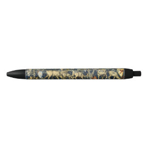 Stylo Noir William Morris Cerfs et Écussons dans un Royaume V