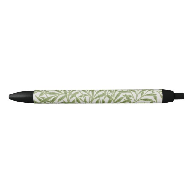 Stylo Noir William Morris Green Floral Botanical Pattern (Devant)