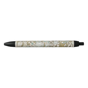 Stylo Noir William Morris Lys Bleu Or Classique