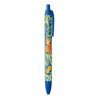Stylo Noir William Morris - motif "Iris"