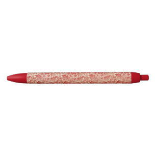 Stylo Noir William Morris Rose & chardon Floral Rouge