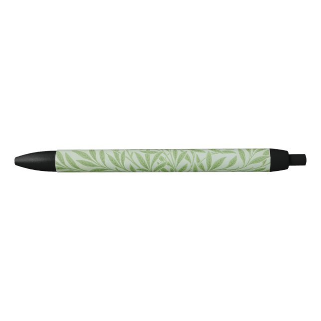 Stylo Noir William Morris Willow Flower Classic Green (Devant)