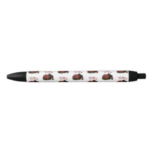 Stylo Noir XOXO Bonbon de la Saint-Valentin et chocolat noir