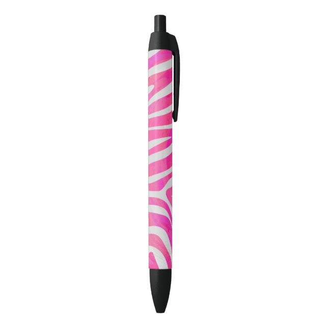 Stylo Noir Zebra Hot Pink et White Print (Bas (Vertical))