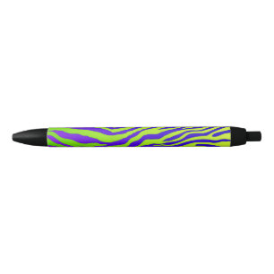 Stylo Noir Zèbre vert