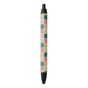 Stylo Noir Zigzag, Chevron, En vichy, Pois, Patchwork