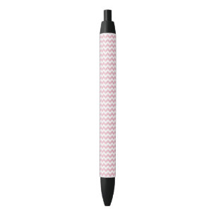 Stylo Noir Zigzag rose, Chevron rose, Motif géométrique