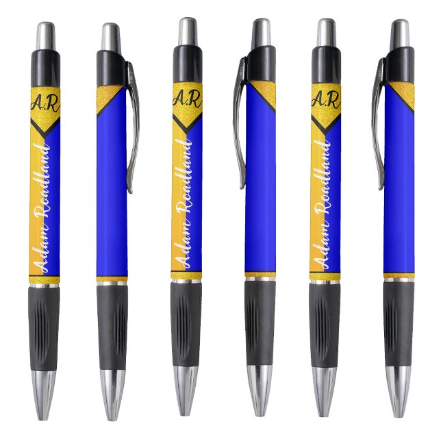 Stylo Nom avec monogramme initial abordable, écriture fa (Premium black ink pen
Designer luxury pen
Classy golden black pen
High-end monogram pen
Fashionable )