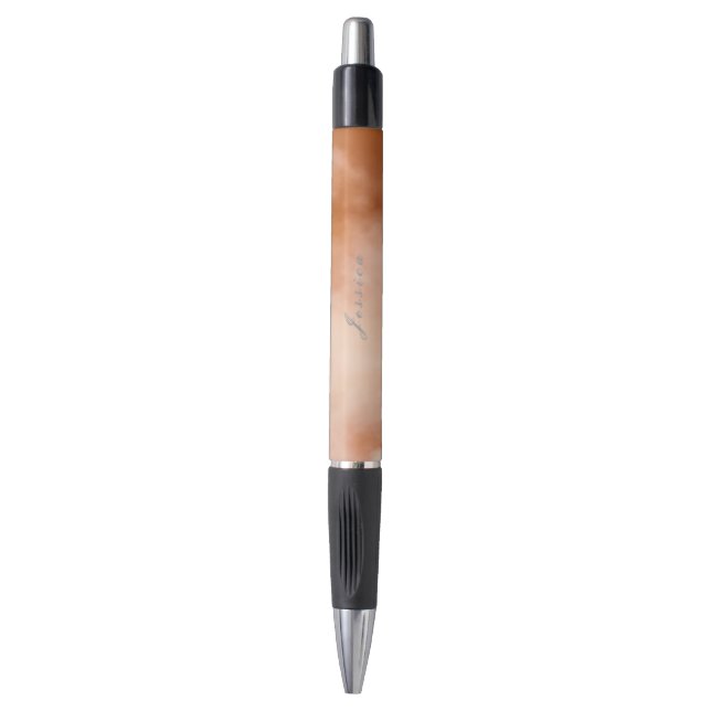 Stylo Nom de couleur dégradé marron et orange  (Devant (Vertical))