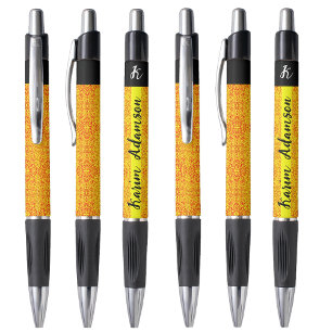 Stylo Nom de monogramme en or moderne, luxe abordable