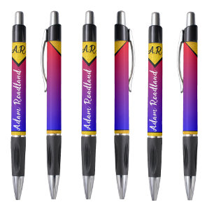 Stylo Nom initial de monogramme abordable, Luxe moderne