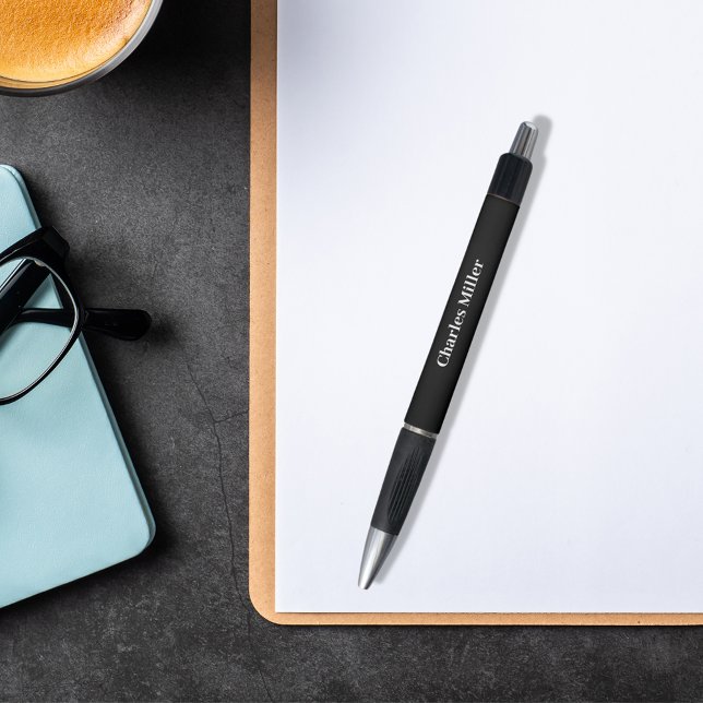 Stylo Nom noir simple classique (Créateur téléchargé)