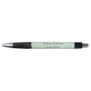 Stylo Nom personnalisé aquarelle verte
