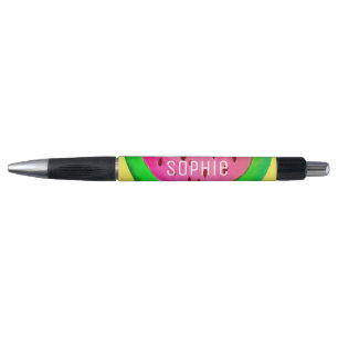 Stylo Nom personnalisé joli pastèque art fruitier
