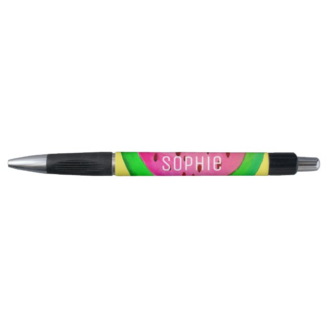 Stylo Nom personnalisé joli pastèque art fruitier (Devant)