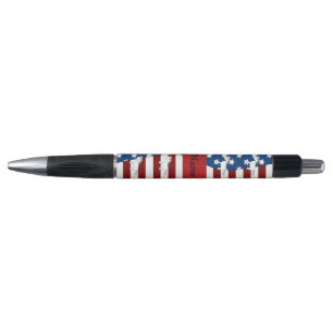 Stylo Nom personnalisé licorne patriotique
