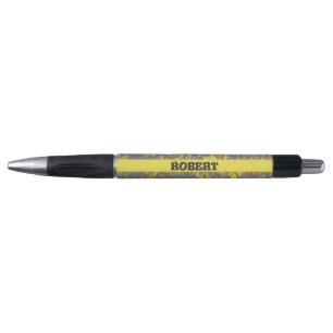 Stylo Nom personnalisé Modern Gold Terrazzo Motif
