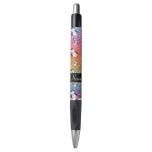 Stylo Nom personnalisé pingouins de parties scintillant 