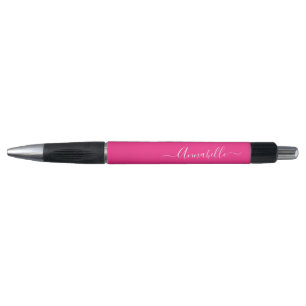 Stylo Nom personnalisé rose vif