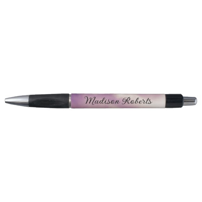 Stylo Nom personnalisé violet  (Devant)